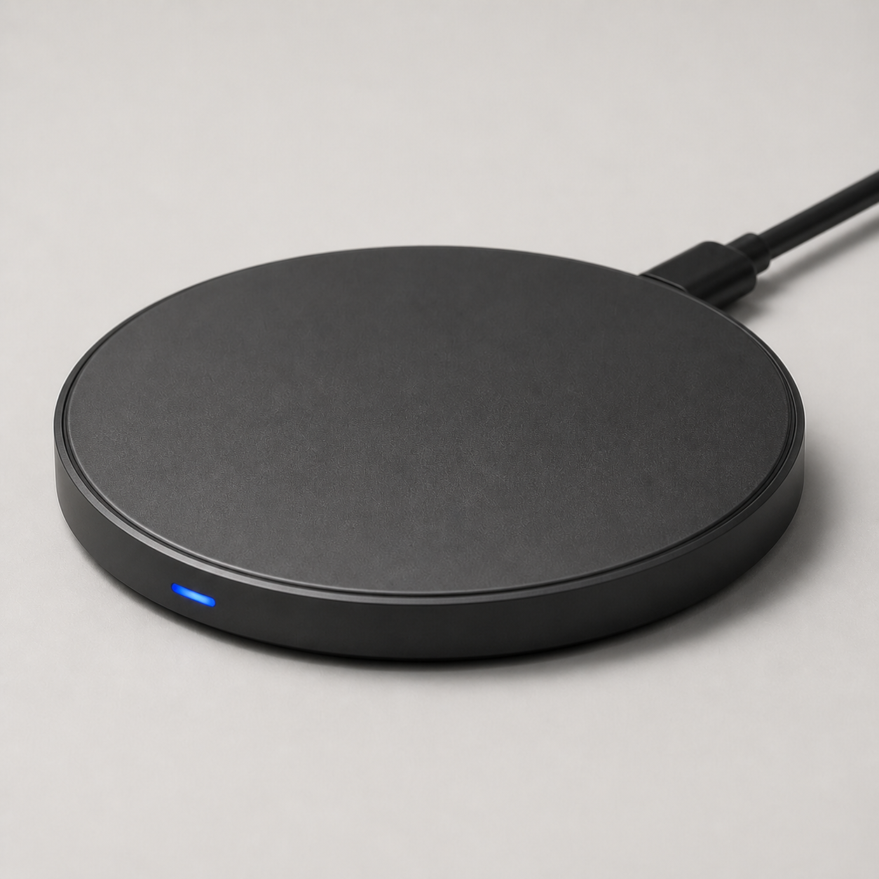 Compact 15W LED Wireless Charging Pad — third view
