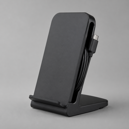 Original EchoNestGear product image: wireless charging stand with cable storage