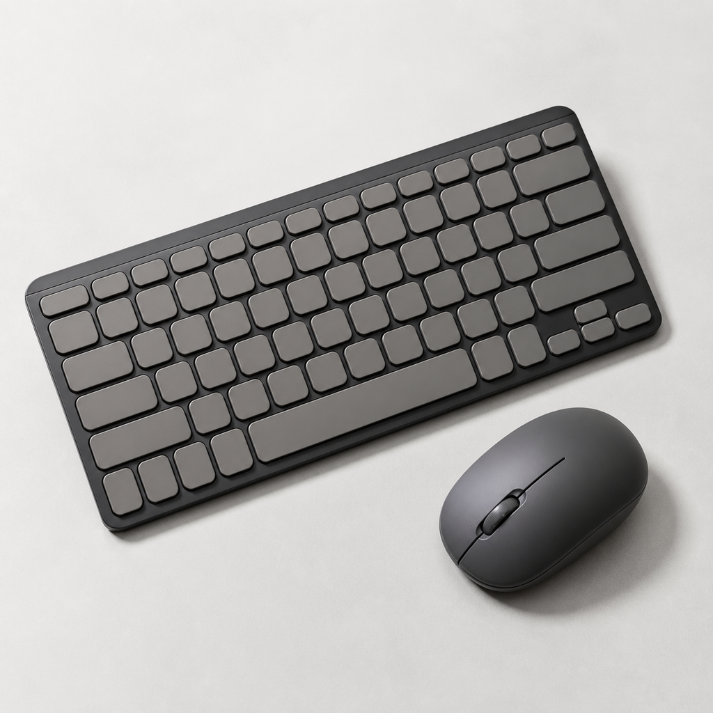 Bluetooth keyboard and mouse combo — original EchoNestGear studio image