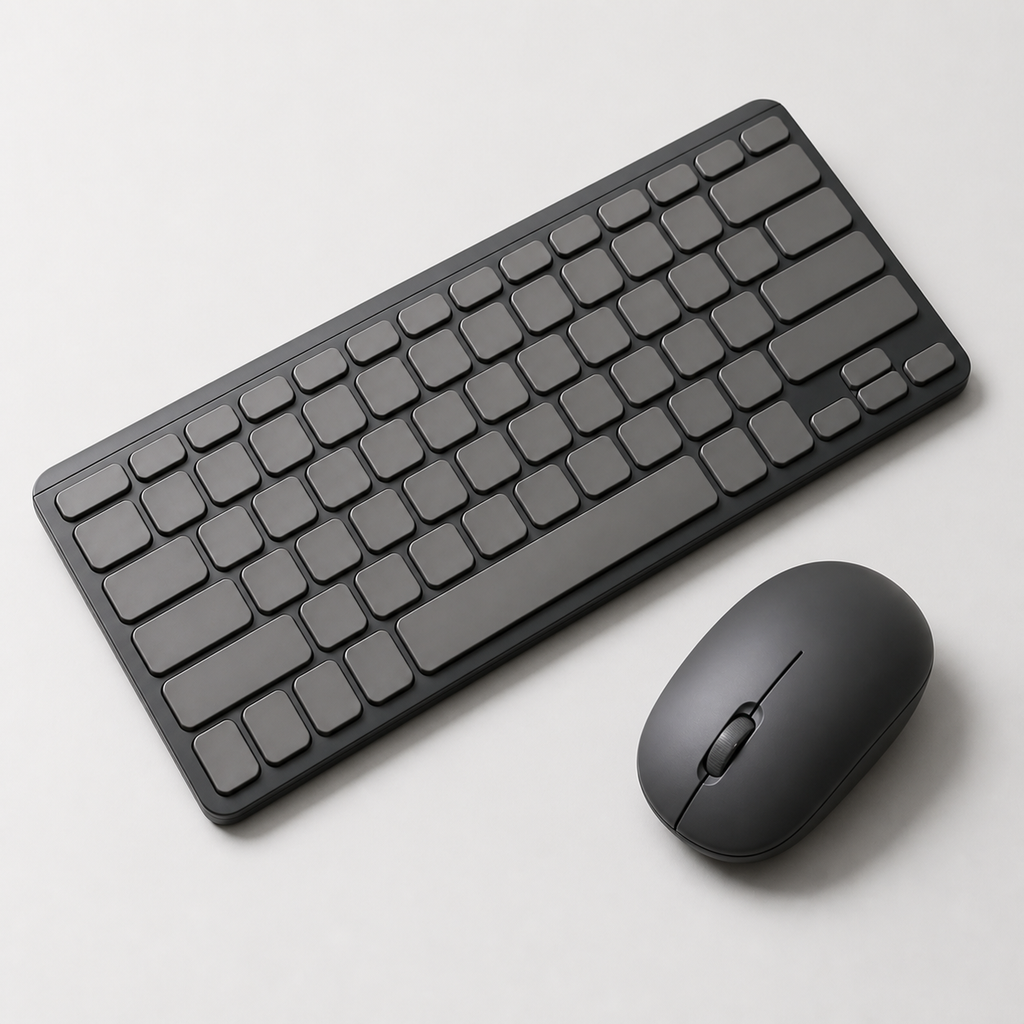 Bluetooth keyboard and mouse combo — original EchoNestGear detail angle