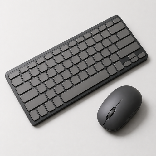 Bluetooth keyboard and mouse combo — original EchoNestGear detail angle