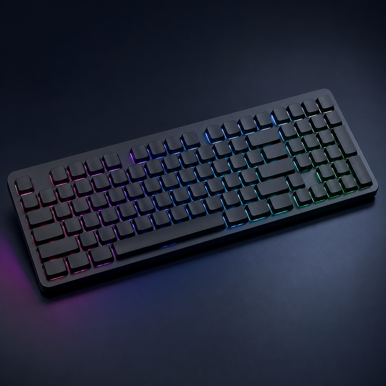 Low-profile RGB wireless keyboard — original EchoNestGear studio image
