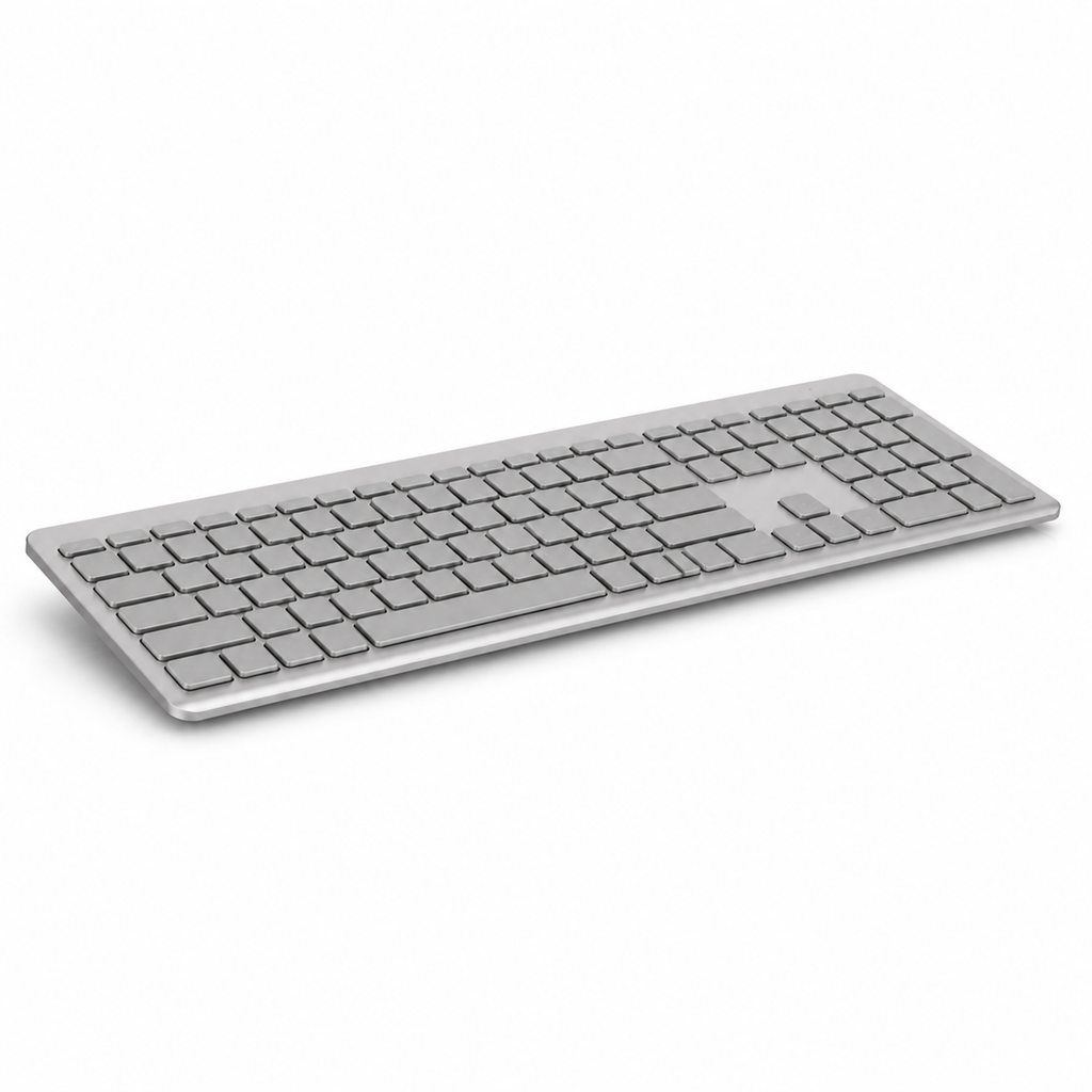 Rechargeable Bluetooth office keyboard — original EchoNestGear detail angle