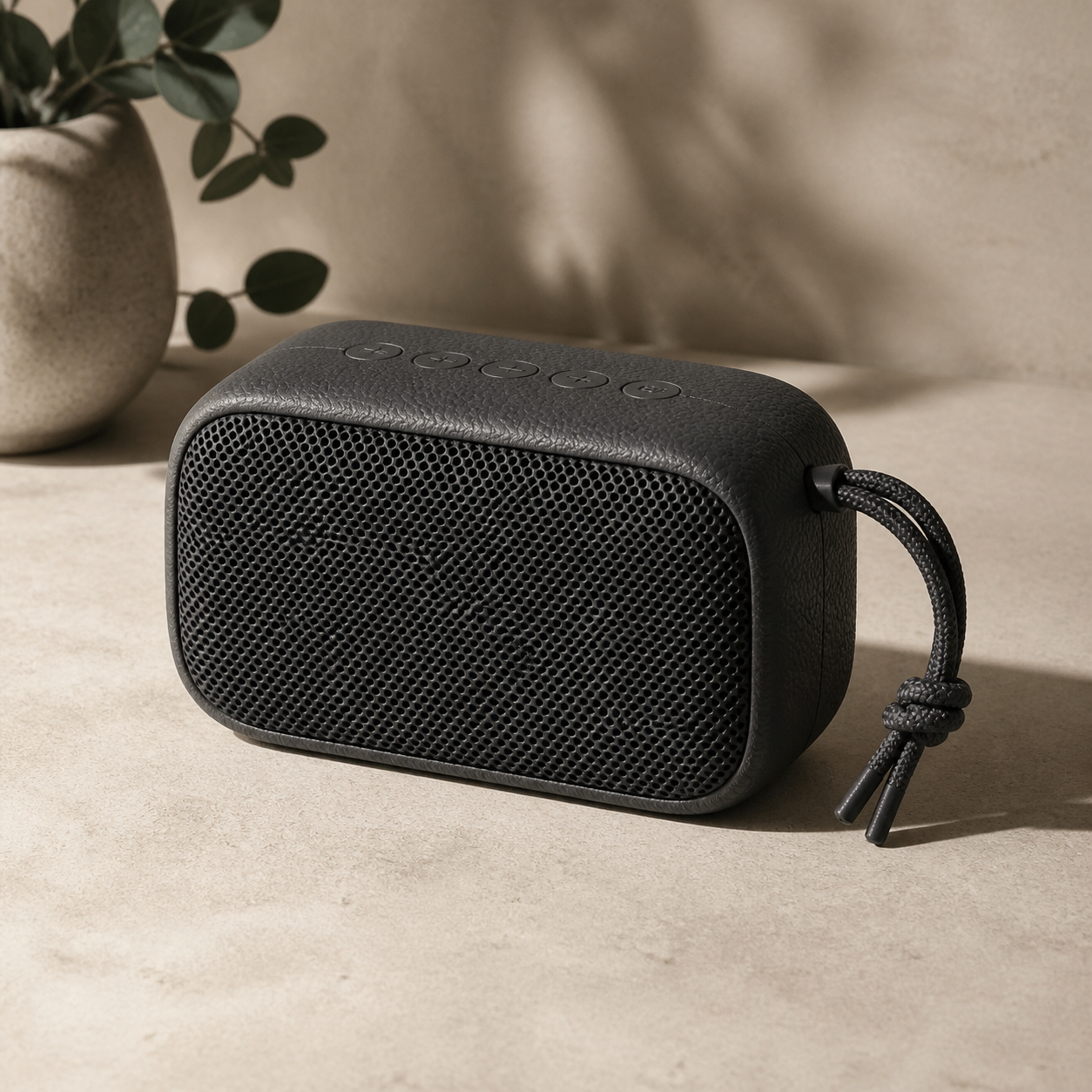 Recycled-PU portable wireless speaker — original EchoNestGear studio image