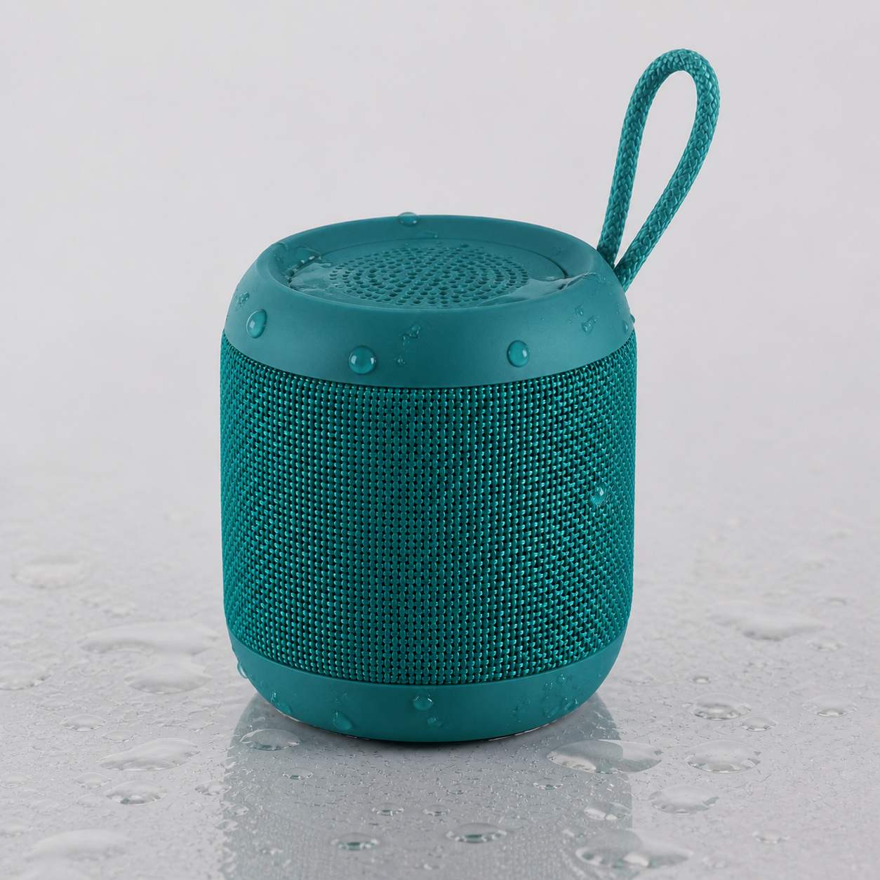 Mini waterproof wireless Bluetooth speaker — original EchoNestGear detail angle